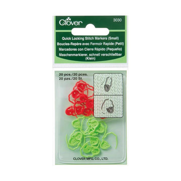 Clover Quick Locking Stitch Markers (Pack of 20) (Small)