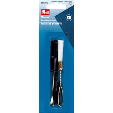 Prym sewing machine maintenance set with brush and screwdrivers