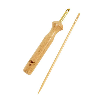 DMC punch needle with wooden handle