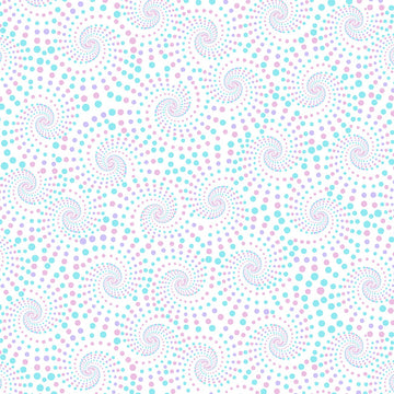 Dotted Spiral in Pastel/Multi quilting fabric by Benartex