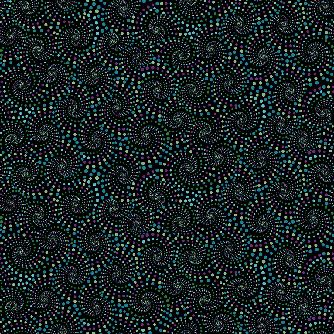 Dotted Spiral in Pastel/Multi quilting fabric by Benartex