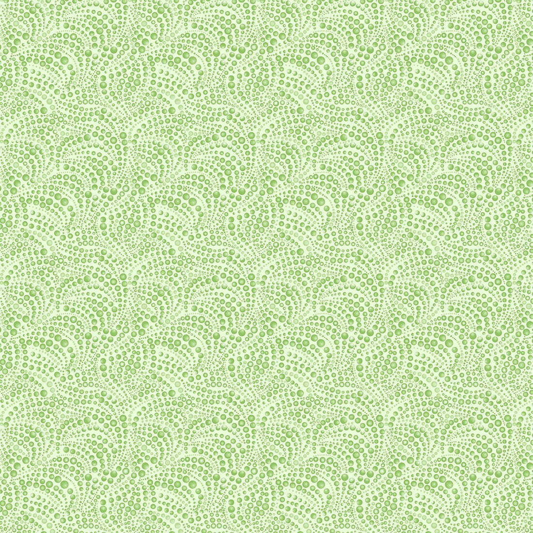 Beaded Swirls Tonal in Light Green quilting fabric by Benartex