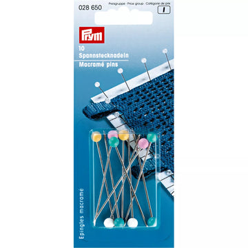 Prym Macrame Pins - Silver / Assorted