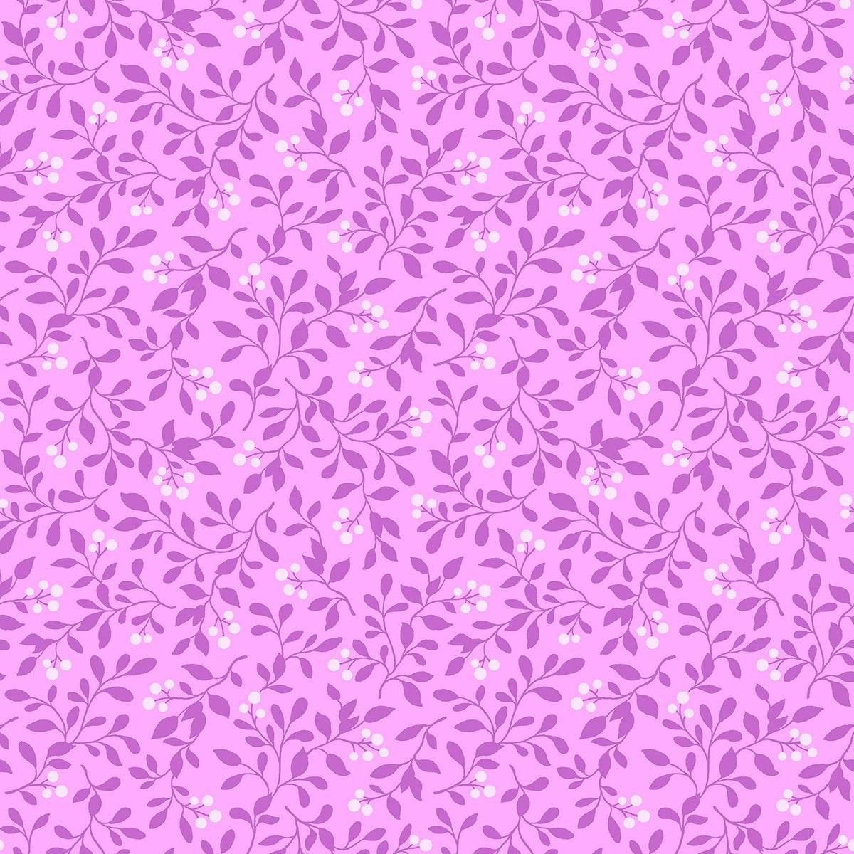 Berry Blush in Lilac quilting fabric by Benartex
