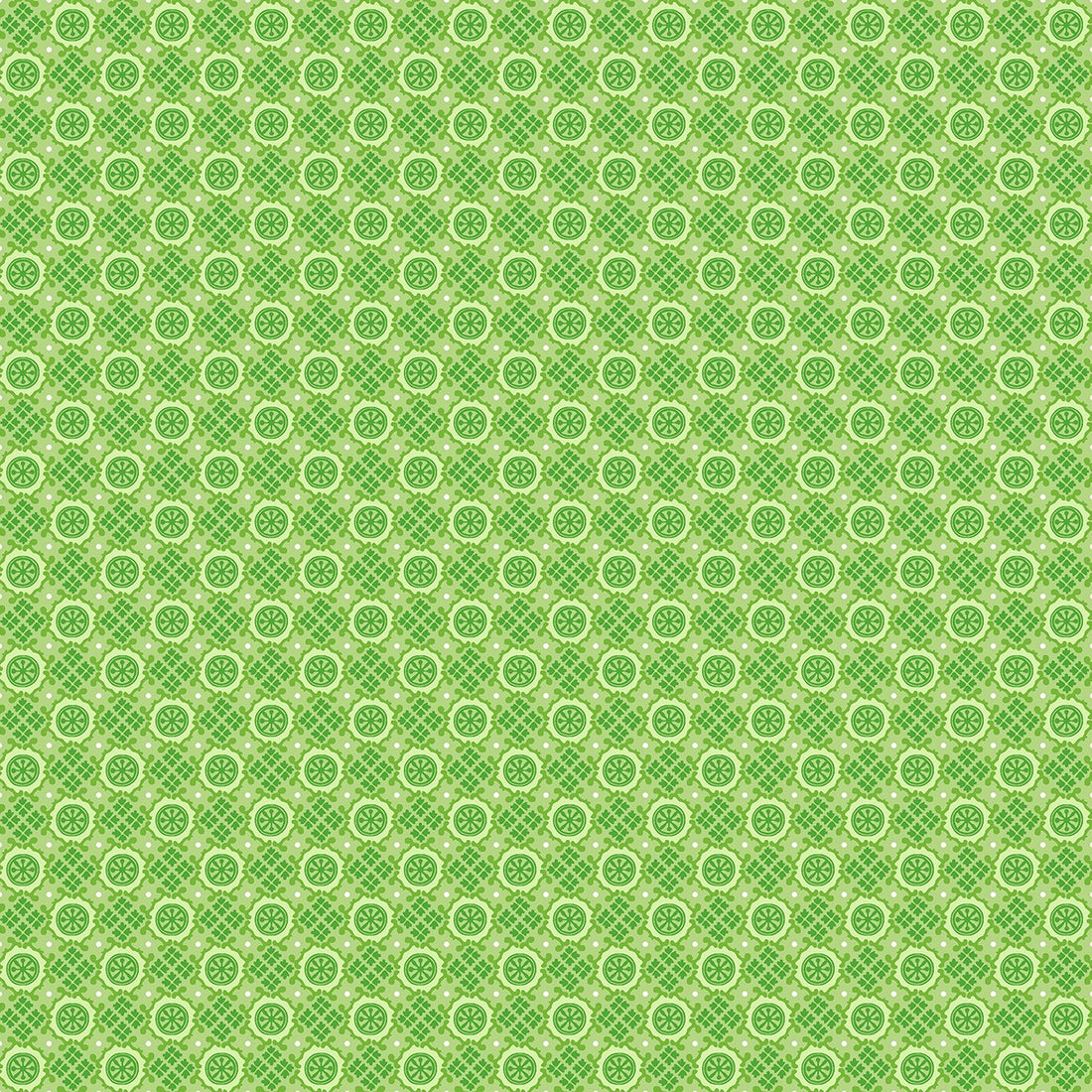 Diamonds in Green quilting fabric by Benartex