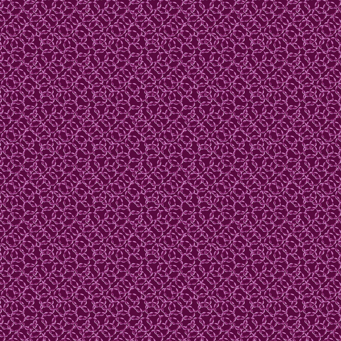 Interlocking Rings in Dark Purple quilting fabric by Benartex