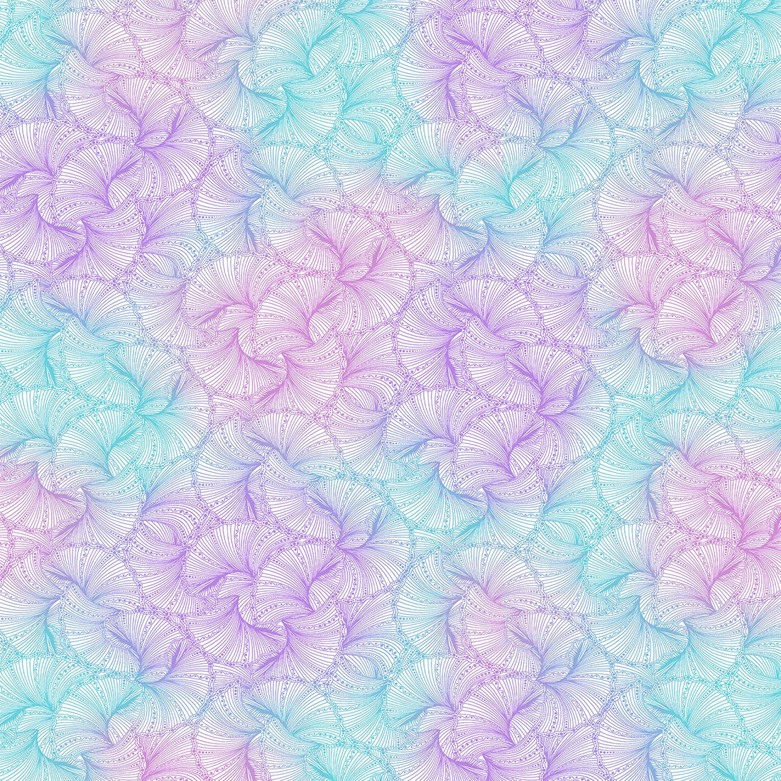 Mottled Fanfare in White/Multi quilting fabric by Benartex
