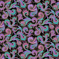 Fractal All Over in Black/Multi quilting fabric by Benartex