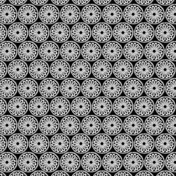 Medallion Black/White in Black/White quilting fabric by Benartex