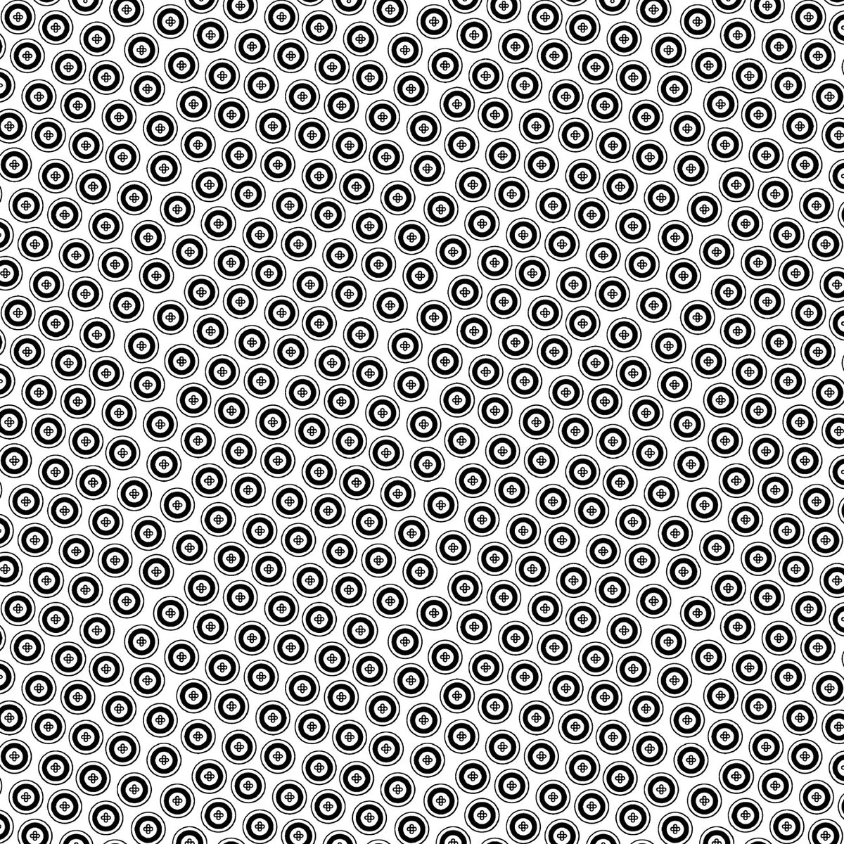 Dotty Buttons in White/Black quilting fabric by Benartex