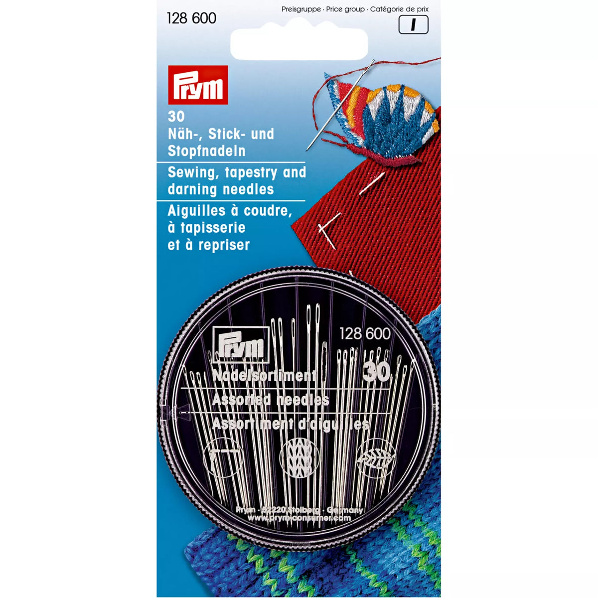 Prym Assorted Sewing, Tapestry & Darning Needles (30 pcs)