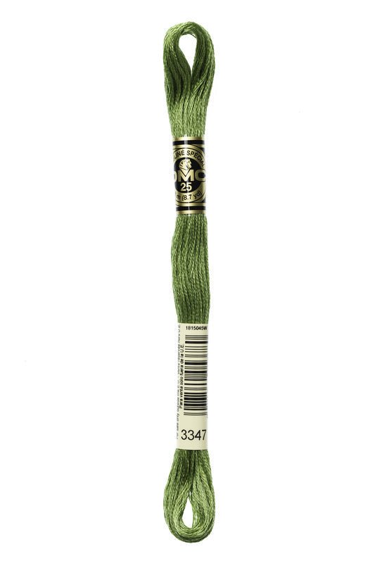 DMC Embroidery Floss (The Green Shades) - 3347 - Medium Yellow Green