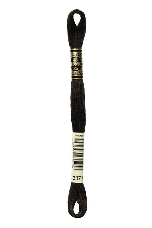 DMC Embroidery Floss (The Brown Shades) - 3371 - Black Brown