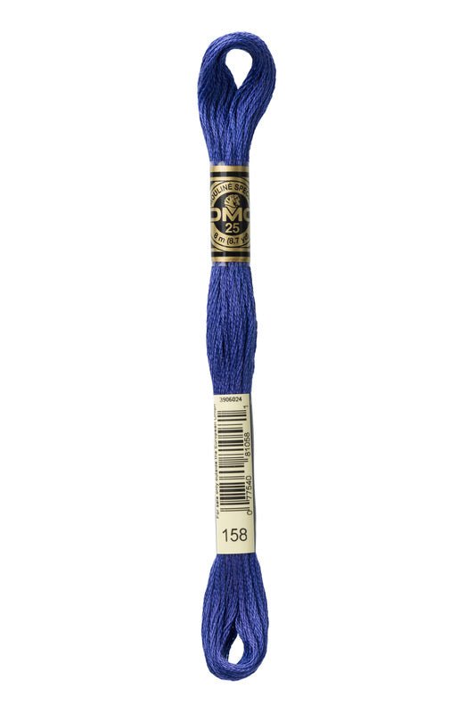 DMC Embroidery Floss (The Blue Shades) (158 - medium very dark cornflower blue)