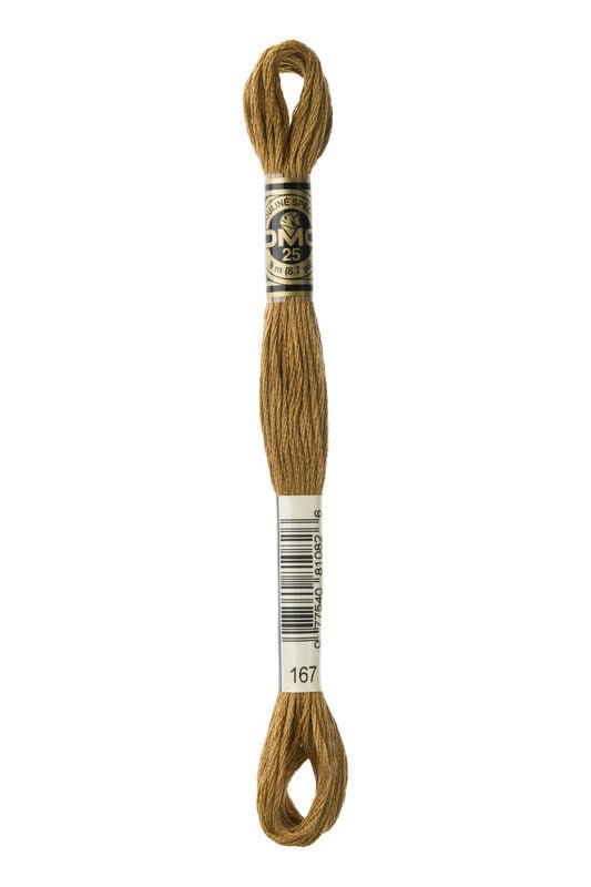 DMC Embroidery Floss (The Brown Shades) (167 - very dark yellow beige)