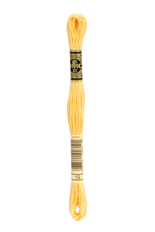DMC Embroidery Floss (The Yellow Shades) (19 - medium light autumn gold)