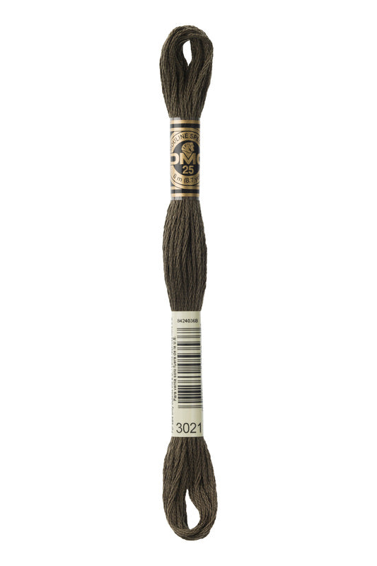 DMC Embroidery Floss (The Grey Shades) (3021 - very dark brown grey)