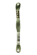 DMC Embroidery Floss (The Green Shades) (3052 - medium green grey)