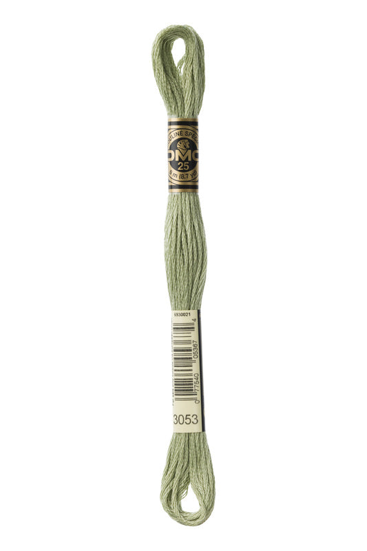 DMC Embroidery Floss (The Green Shades) (3053 - green grey)