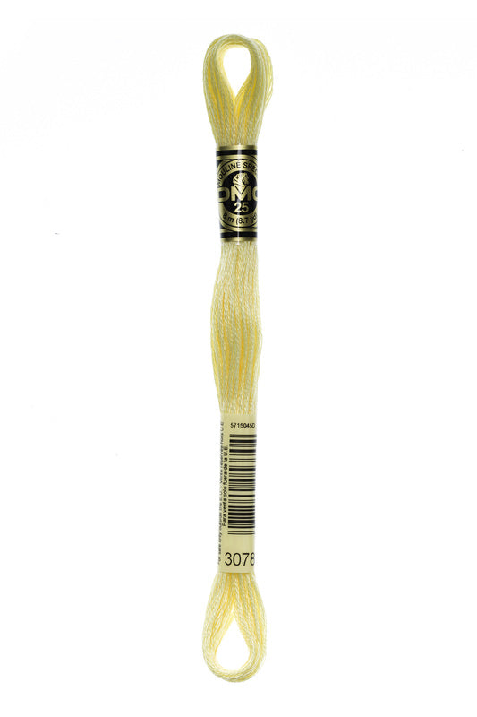 DMC Embroidery Floss (The Yellow Shades) (3078 - very light golden yellow)