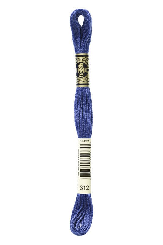 DMC Embroidery Floss (The Blue Shades) (312 - light navy blue)