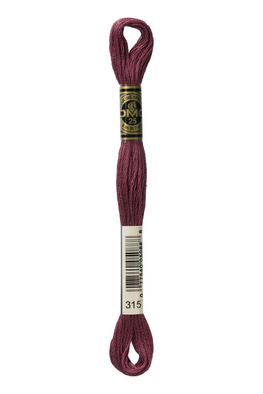 DMC Embroidery Floss (The Red Shades) (315 - medium dark antique mauve)