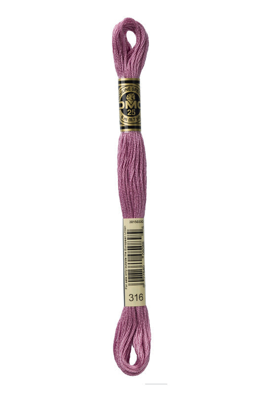 DMC Embroidery Floss (The Pink Shades) (316 - medium antique mauve)