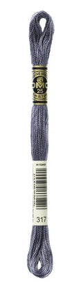 DMC Embroidery Floss (The Grey Shades) (317 - pewter grey)
