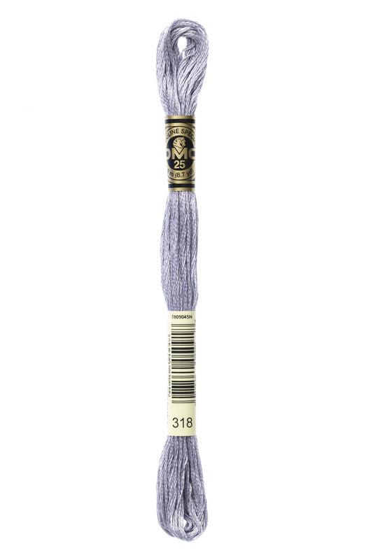 DMC Embroidery Floss (The Grey Shades) (318 - light steel grey)