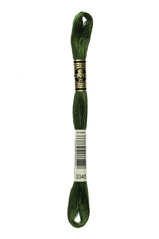 DMC Embroidery Floss (The Green Shades) (3345 - dark hunter green)