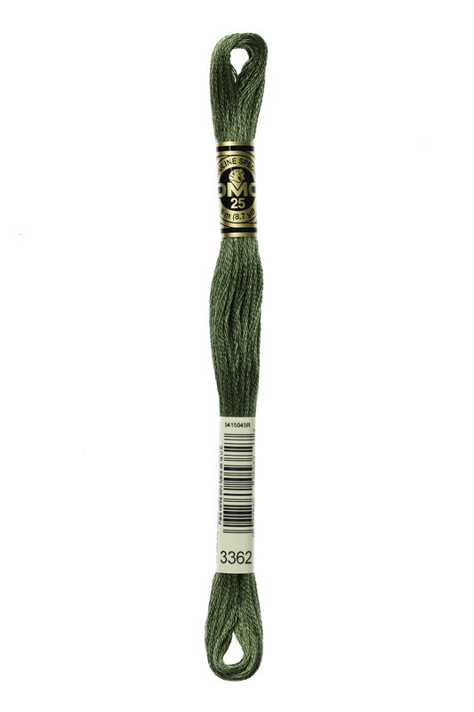 DMC Embroidery Floss (The Green Shades) (3362 - dark pine green)
