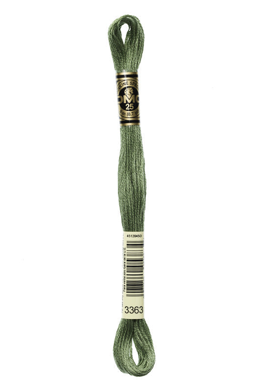 DMC Embroidery Floss (The Green Shades) (3363 - medium pine green)