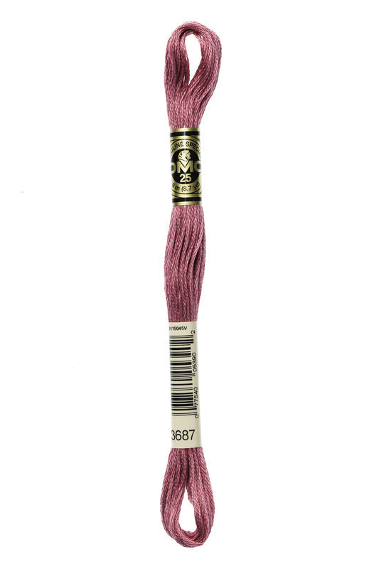 DMC Embroidery Floss (The Pink Shades) (3687 - mauve)