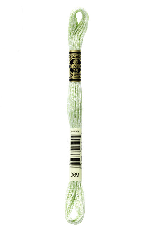 DMC Embroidery Floss (The Green Shades) (369 - very light pistachio green)