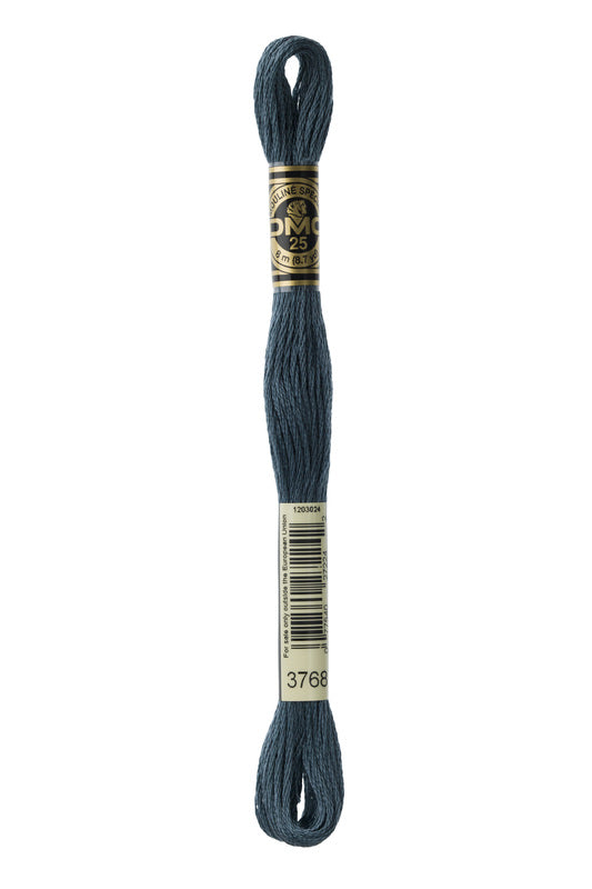DMC Embroidery Floss (The Grey Shades) (3768 - dark grey green)