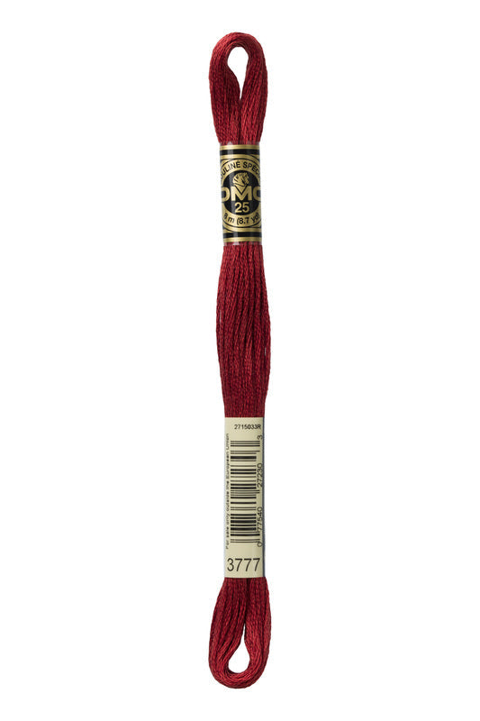 DMC Embroidery Floss (The Red Shades) (3777 - very dark terra cotta)