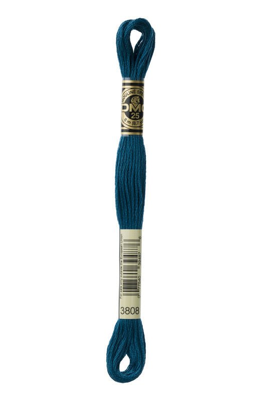 DMC Embroidery Floss (The Blue Shades) (3808 - ultra very dark turquoise)