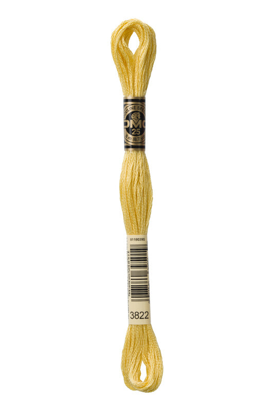 DMC Embroidery Floss (The Yellow Shades) (3822 - light straw)