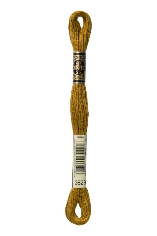DMC Embroidery Floss (The Brown Shades) (3829 - very dark old gold)