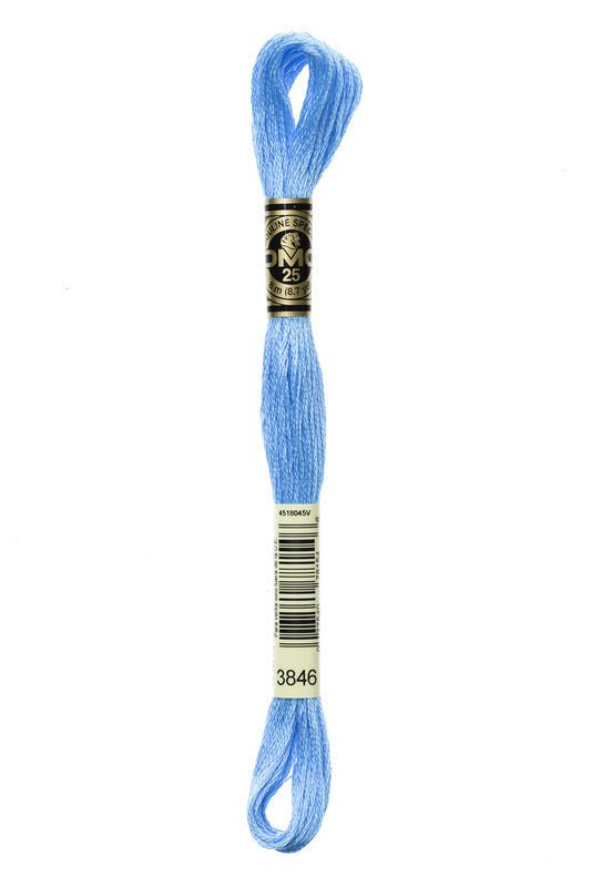 DMC Embroidery Floss (The Blue Shades) (3846 - light bright turquoise)