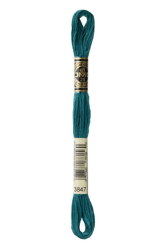 DMC Embroidery Floss (The Blue Shades) (3847 - dark teal green)