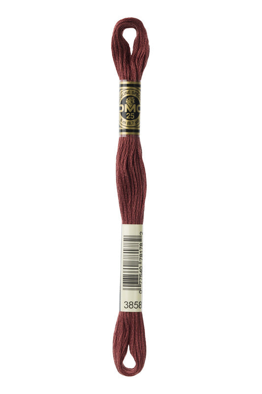 DMC Embroidery Floss (The Pink Shades) (3858 - medium rosewood)