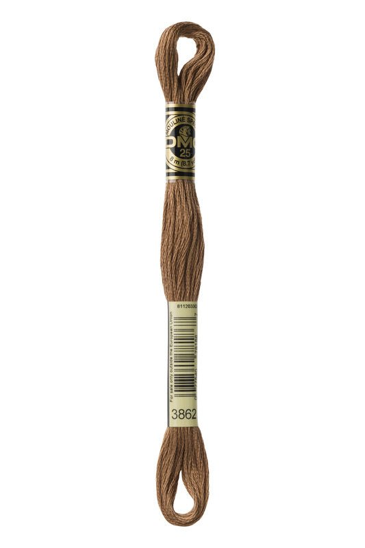 DMC Embroidery Floss (The Brown Shades) (3862 - dark mocha beige)