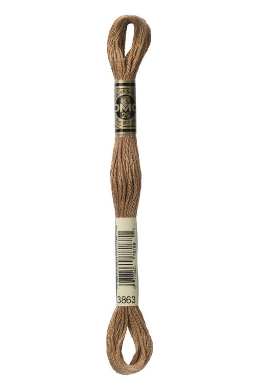DMC Embroidery Floss (The Brown Shades) (3863 - medium mocha beige)