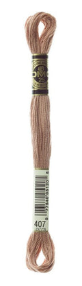 DMC Embroidery Floss (The Brown Shades) (407 - dark desert sand)