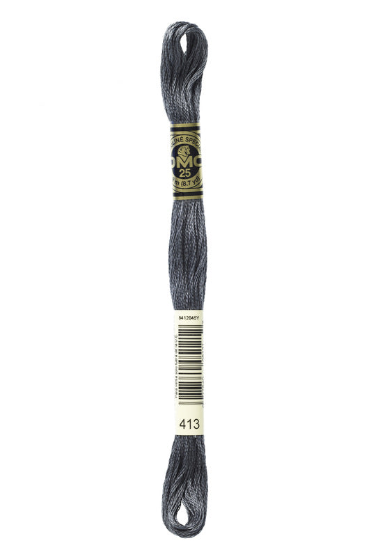 DMC Embroidery Floss (The Grey Shades) (413 - dark pewter grey)