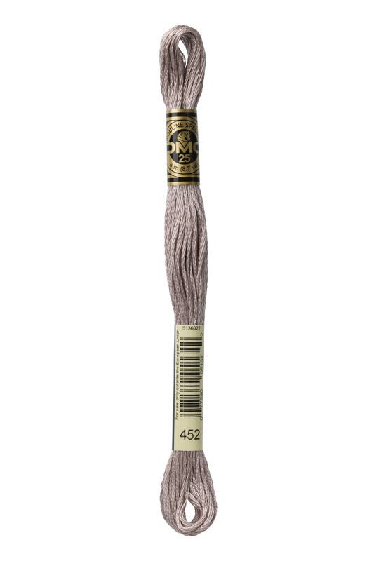 DMC Embroidery Floss (The Brown Shades) (452 - medium shell grey)