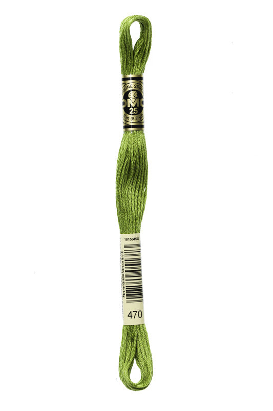 DMC Embroidery Floss (The Green Shades) (470 - light avocado green)
