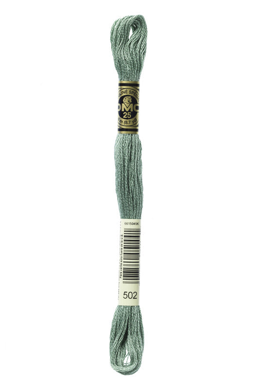 DMC Embroidery Floss (The Green Shades) (502 - blue green)