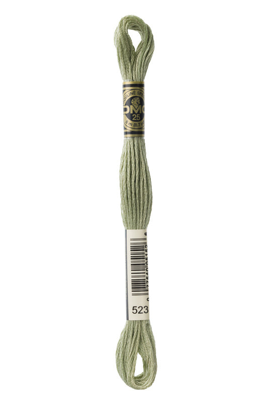 DMC Embroidery Floss (The Green Shades) (523 - light fern green)
